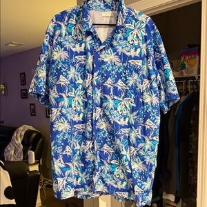 Men’s XXL Columbia PFG Tropical Print Men's Shirt